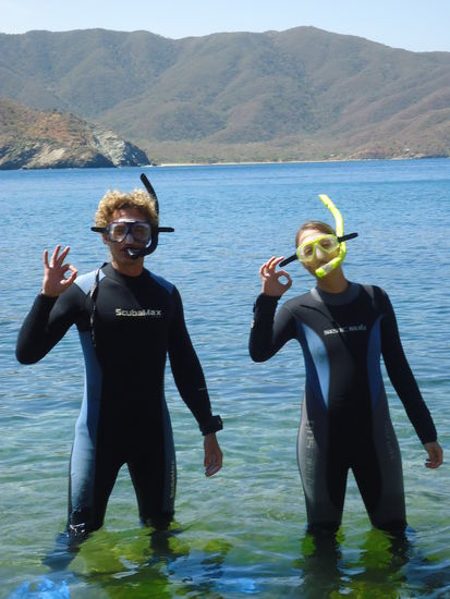 Veronika und ich beim Tauchkurs!