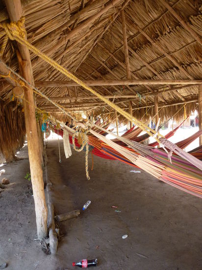 Die Haengematten des Campingplatz!