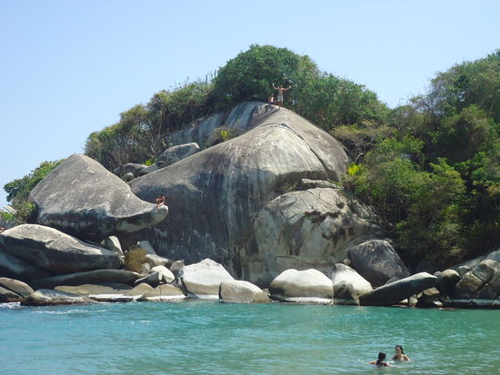Zwischendurch kurz mit Markus einen Felsen bestiegen!