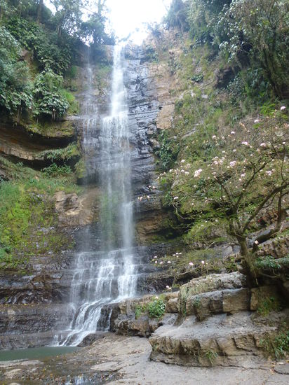 Der Wasserfall, von welchem wir uns abseilten...