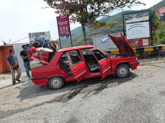 Das Auto wurde nur leicht ueberladen 