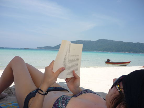 Beim relaxen am Long Beach