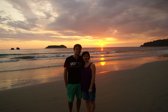 Sonnenuntergang am Strand in Manuel Antonio