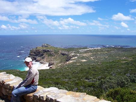 Blick vom Cape Point zum Kap der Guten Hoffnung