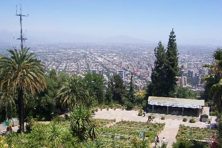 Blick auf Santiago vom Cerro San Christobal