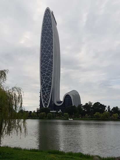 Futuristische Hochhäuser