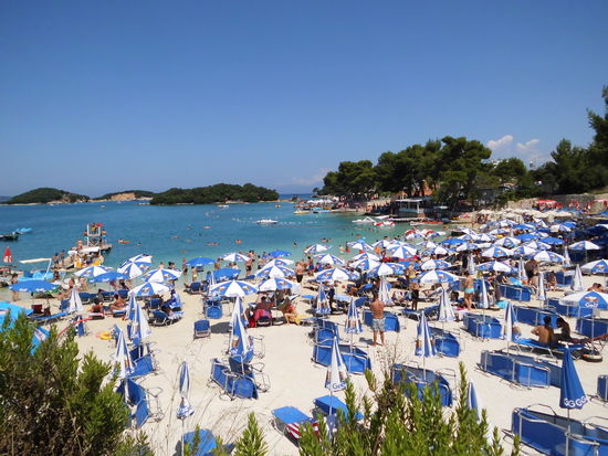 Da war der Strand noch leer