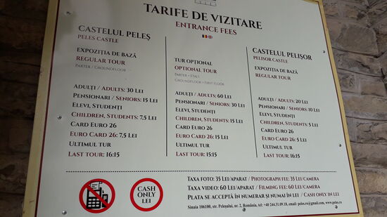 Eintritt Schloß Peles