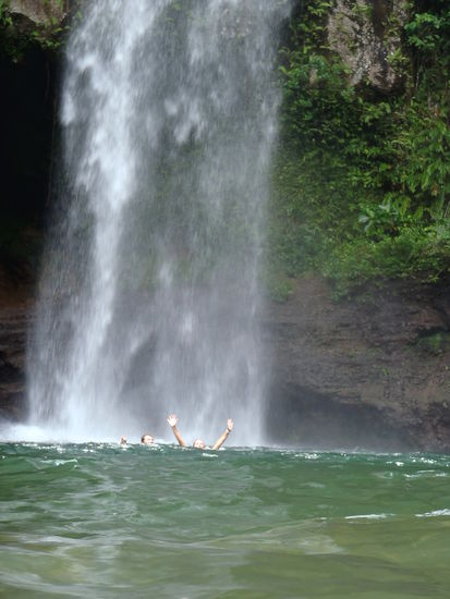 Baden im Wasserfall...