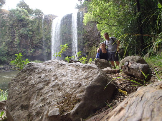 ...der erste Wasserfall - Whangarei Falls