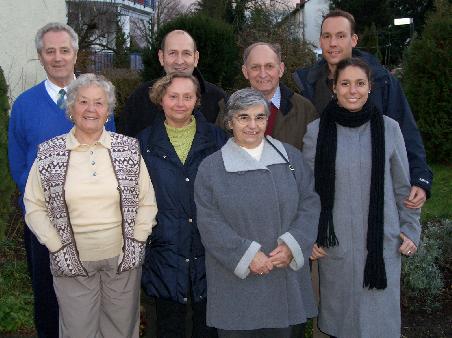 Oma Ida und Milos`, Mama Renate und Papa Otmar, Schwiegereltern Elisa und Alfons sowie Schwägerin Christina und Bruder Sascha