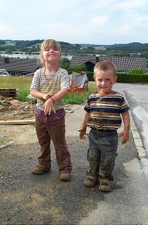 Nichte Sara und Neffe Benni