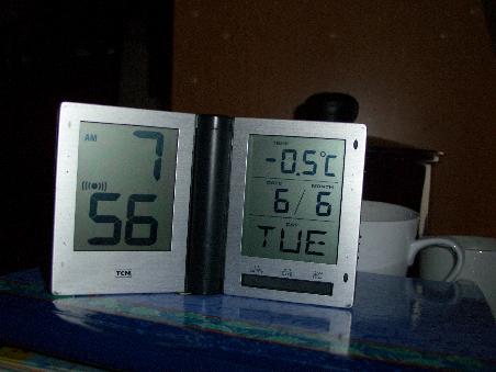 Selbst um 8 Uhr hat es noch leichte Minusgrade