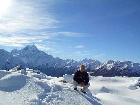 Daniel in der Naehe vom Mullers Hut (Berghuette)