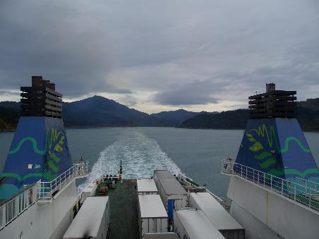 Unsere Interislander beim Auslaufen