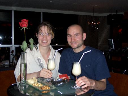 Unser Freicocktail im 38. Stock des Sofitel Silom Hotels