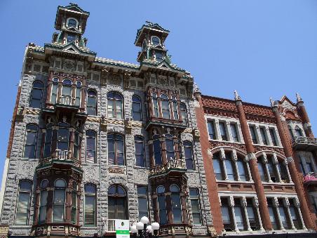 Im Gaslampenviertel von San Diego. Die Haeuser wurden zwischen 1873 und 1930 gebaut.