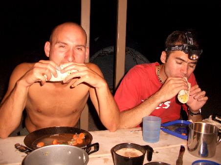 Daniel und Andi beim Tacco-Abendessen