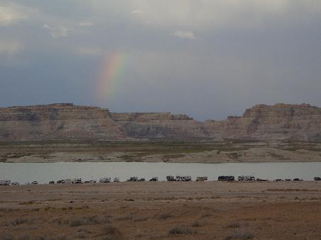 Regenbogen am Lone Rock