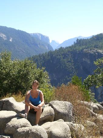 Blick aufs Yosemite Valley - es ist atemberaubend.