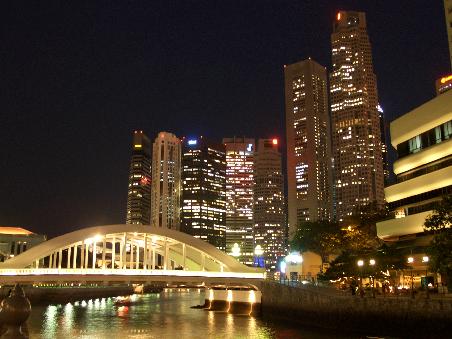 Der Singapur River by night