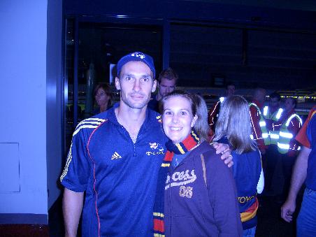 Lisa und ihr Lieblingsspieler Tyson Edwards
