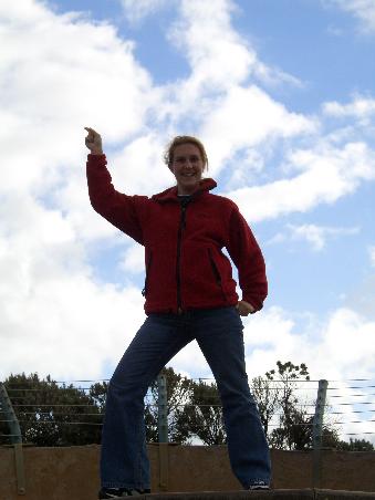 Lisa, die Dancing Queen auf der Aussichtsplattform
