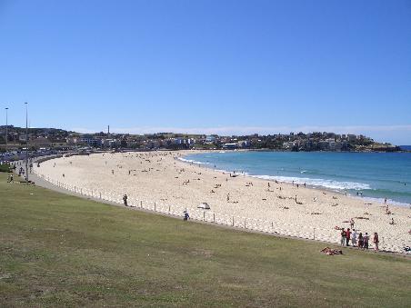Der Bondi Beach ist interessant fuer Surfer und Schwimmer