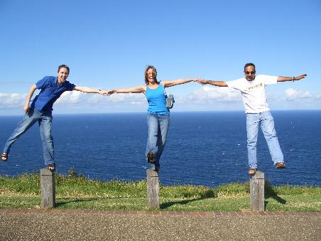 David, Hanni und Adam beim Balanceakt