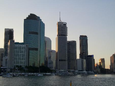 Brisbane bei Sonnenuntergang