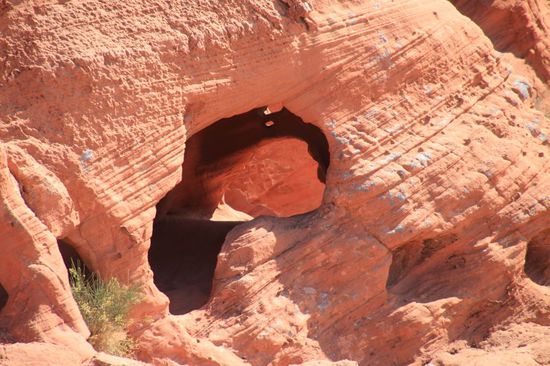 Solche Felshöhlen gibt es ganz oft, wir möchten gar nicht wissen wieviele Klapperschlangen darin wohnen!