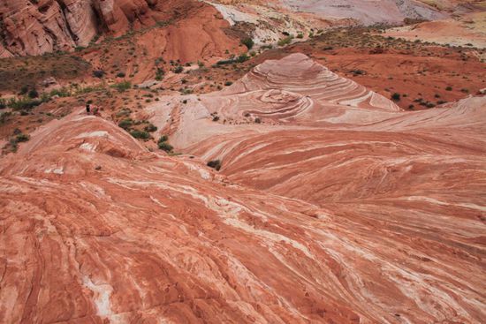 Der erste Blick über den Fels als wir die Wave entdecken.
Einfach nur traumhaft schön was die Natur, Wind und Wetter da geschaffen haben!