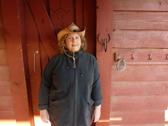 Natürlich mit der richtigen Kopfbedeckung, schließlich sind wir im Wilden Westen!