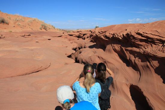 Eingang in die Felsspalte des Lower Antelope Canyon