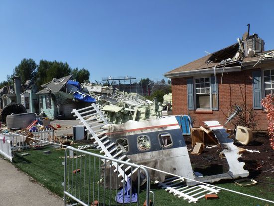 Original Schauplatz aus "Krieg der Welten" - es sieht wirklich so aus als sein gerade ein Flugzeug abgestürzt.