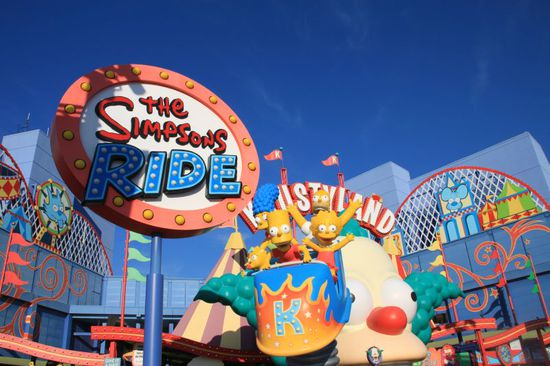 Der Eingang des Simpsons Ride - das war übrigens sehr, sehr lustig da drin!