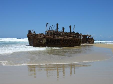 Das beruemte verrostete Fraser-Schiff