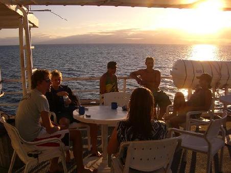 Abendstimmung auf dem Schiff