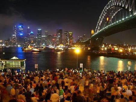 Sydney kurz vor Mitternacht