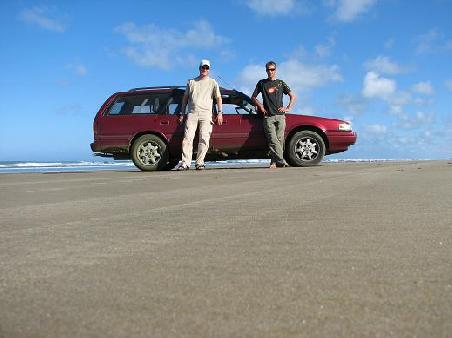 Jan und ich auf dem Beach Highway