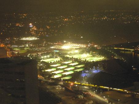 der olympische Park (Australian Open) mit den Tennis Courts
