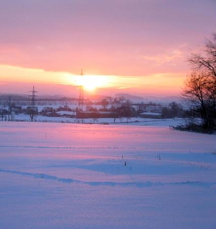 Sonnenaufgang bei Freiberg