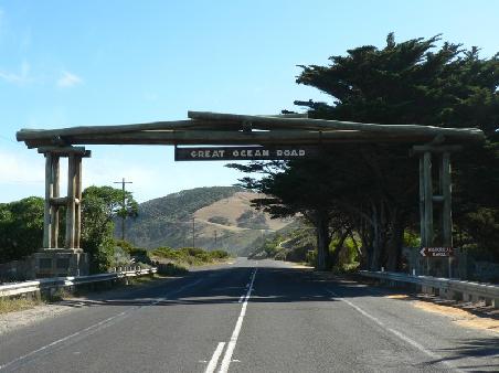 der Anfang der Great Ocean Road