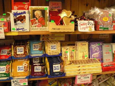 gute deutsche Schoki (Ritter Sport, Mozartkugeln, Milka)