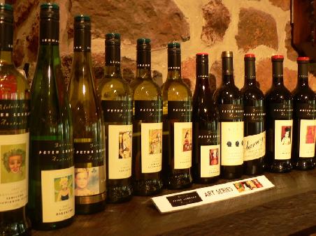 verschiedene Etiketten bei "Peter Lehmann Wines"