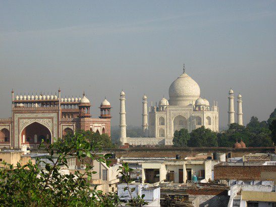 Das berühmte Gebäude Indiens,...