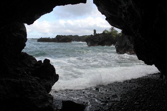 Black Beach Cave