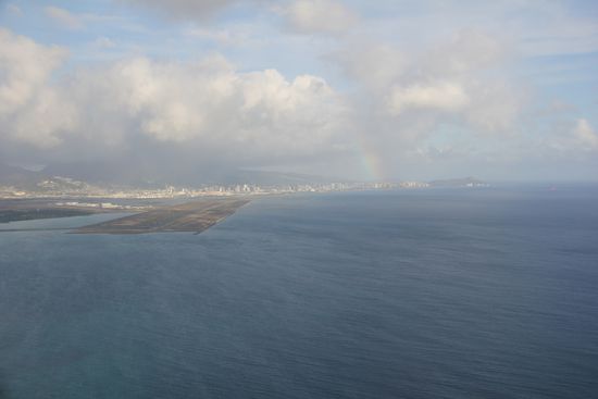 Landanflug auf Oahu