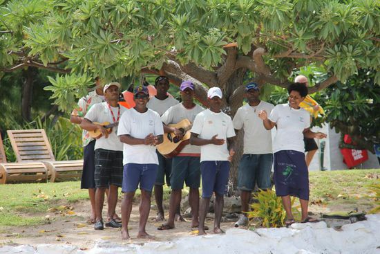 Begrüßung beim Coral View Resort