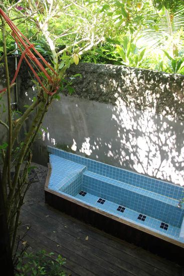 mit dem Außen Spa Bereich